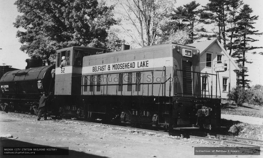 Postcard: Belfast & Moosehead Lake Railroad #52